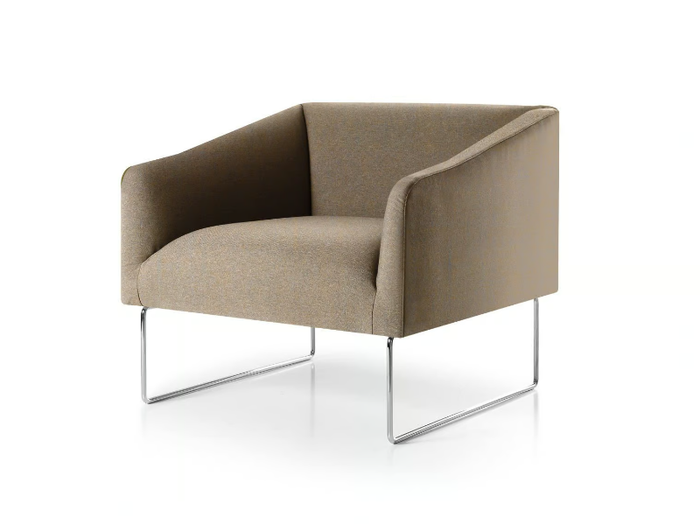 THANK - Sled base lobby chair with armrests _ Quinti Sedute